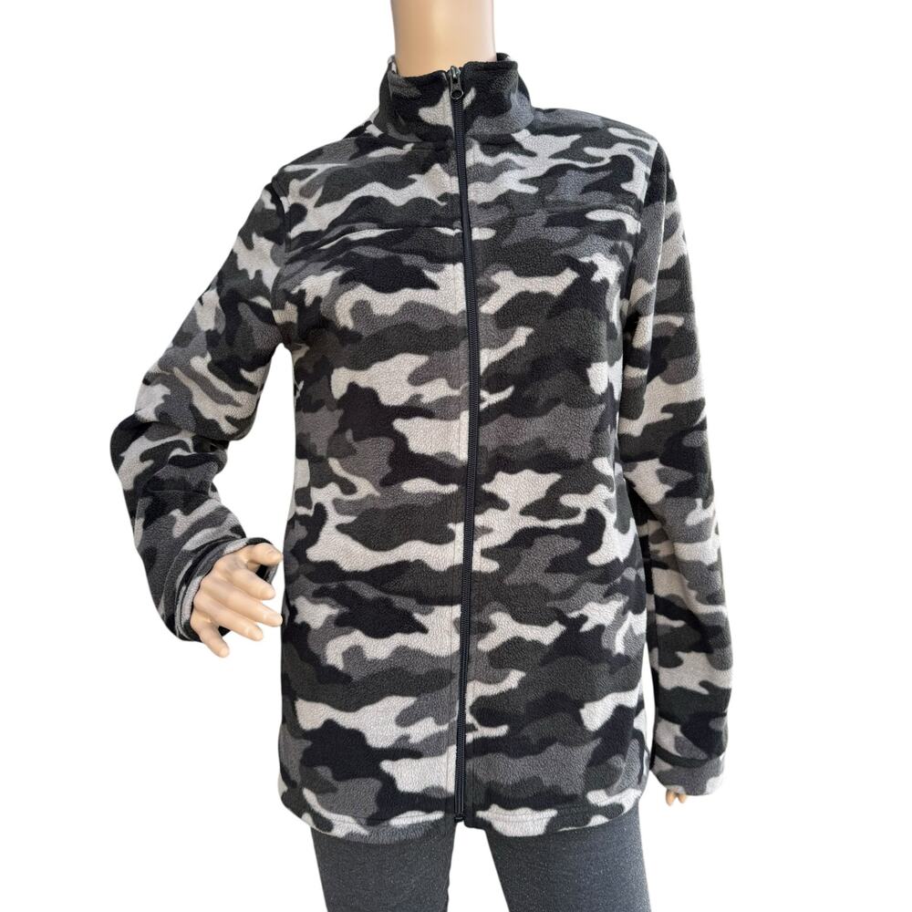 Urban Pipeline Gray Camo Fleece Full Zip Jacket XL